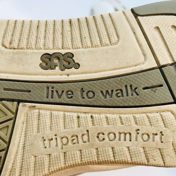 SAS Tour Mesh Tripad Comfort Sneaker Womens 9M Silver White Lace Up Walking Shoe - Picture 10 of 13